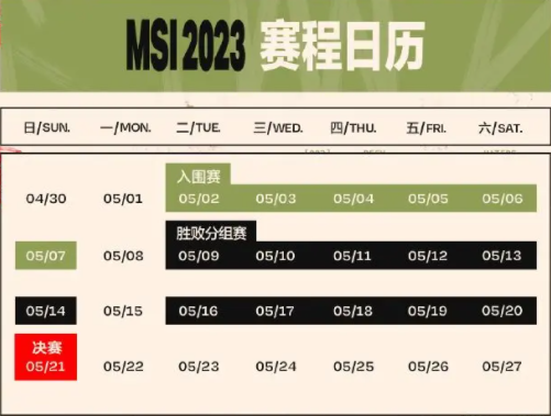 msi2023赛程表