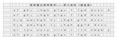 原神梦之咏叹琴谱简谱是什么